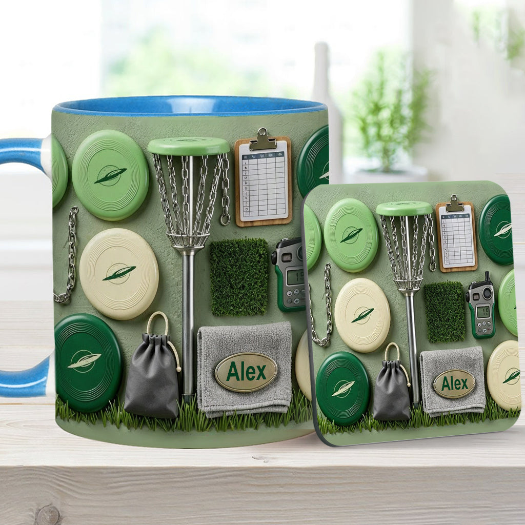 Love Disc Golf - Personalized Disc Golf Accent Mug & Coaster