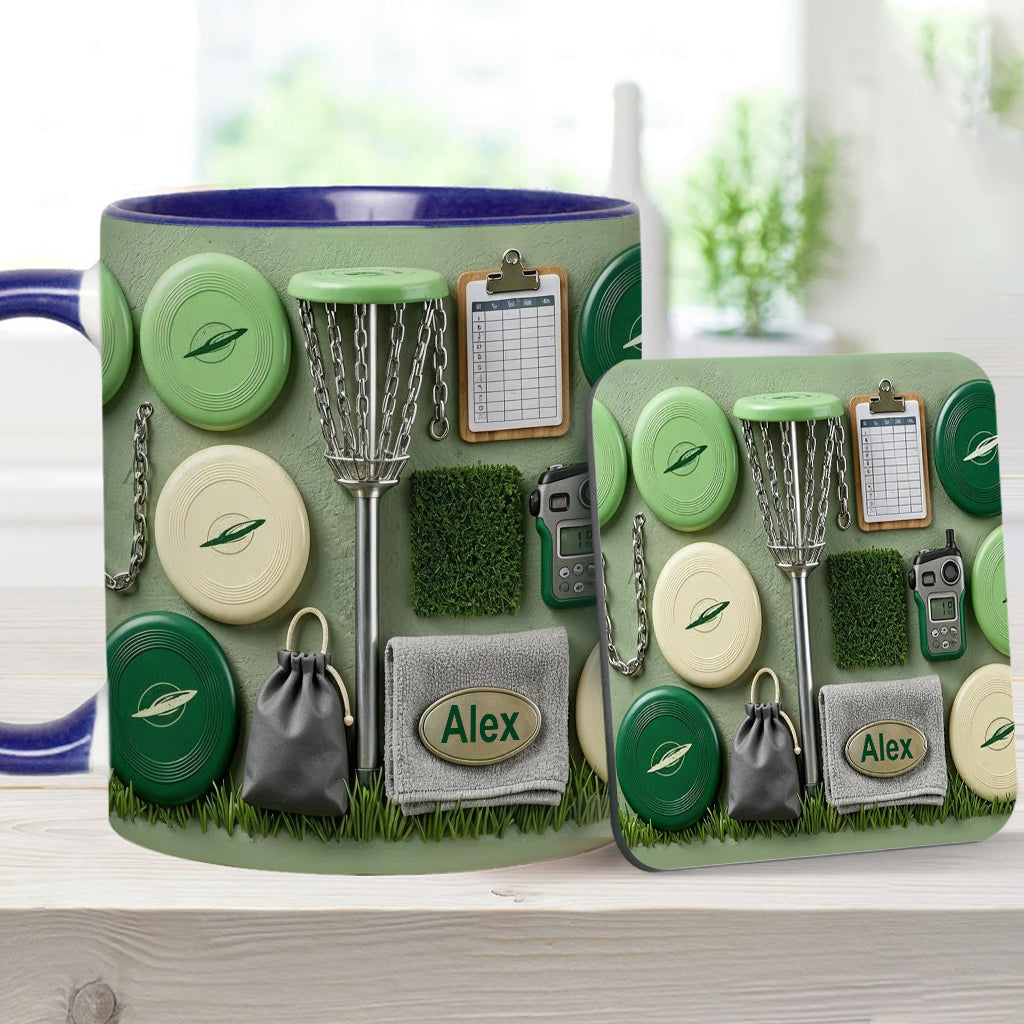 Love Disc Golf - Personalized Disc Golf Accent Mug & Coaster