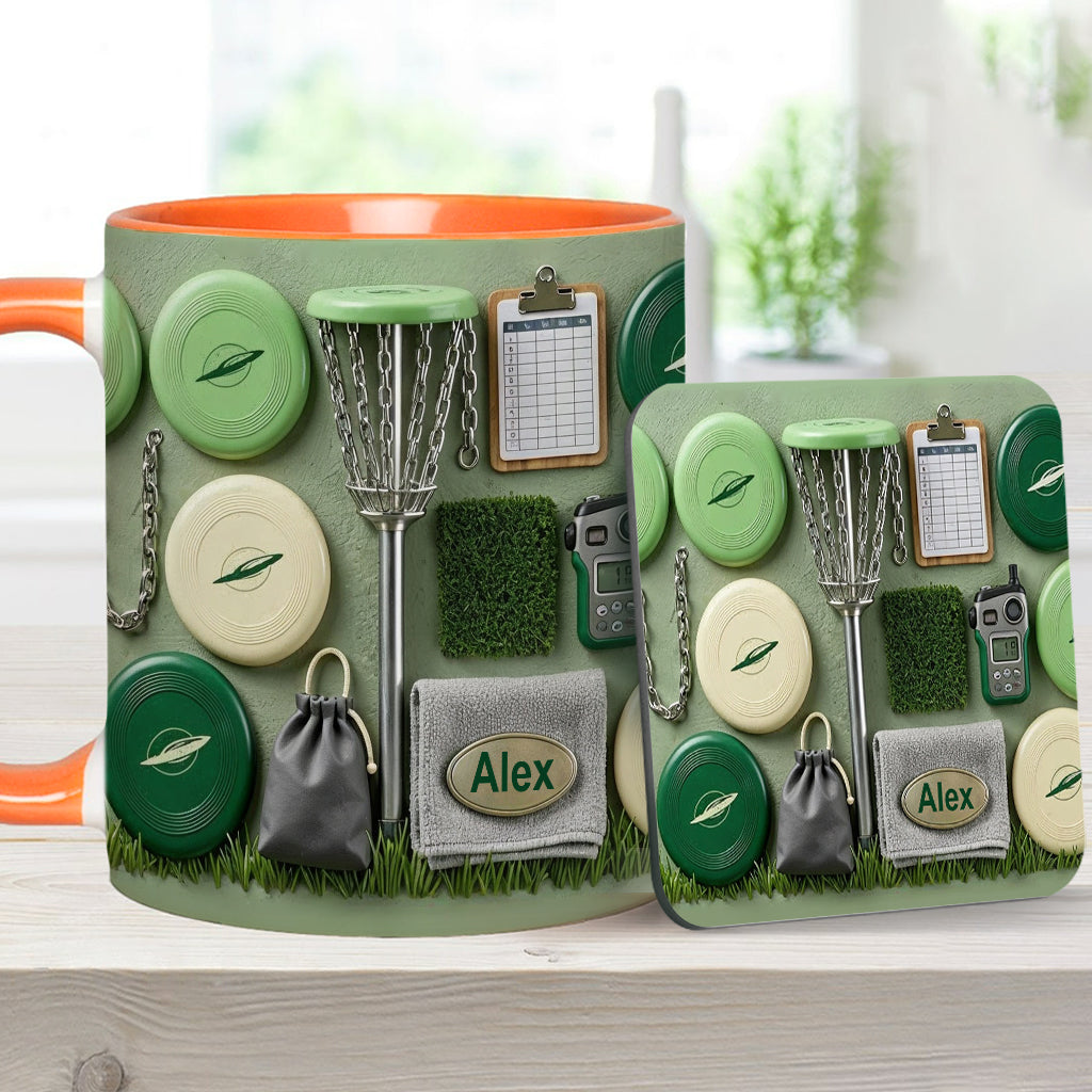 Love Disc Golf - Personalized Disc Golf Accent Mug & Coaster