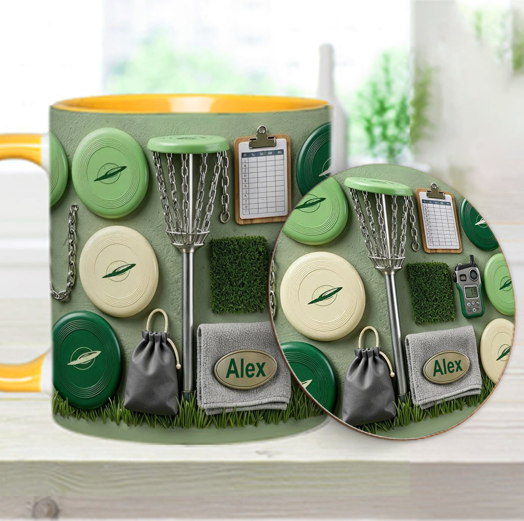 Love Disc Golf - Personalized Disc Golf Accent Mug & Coaster