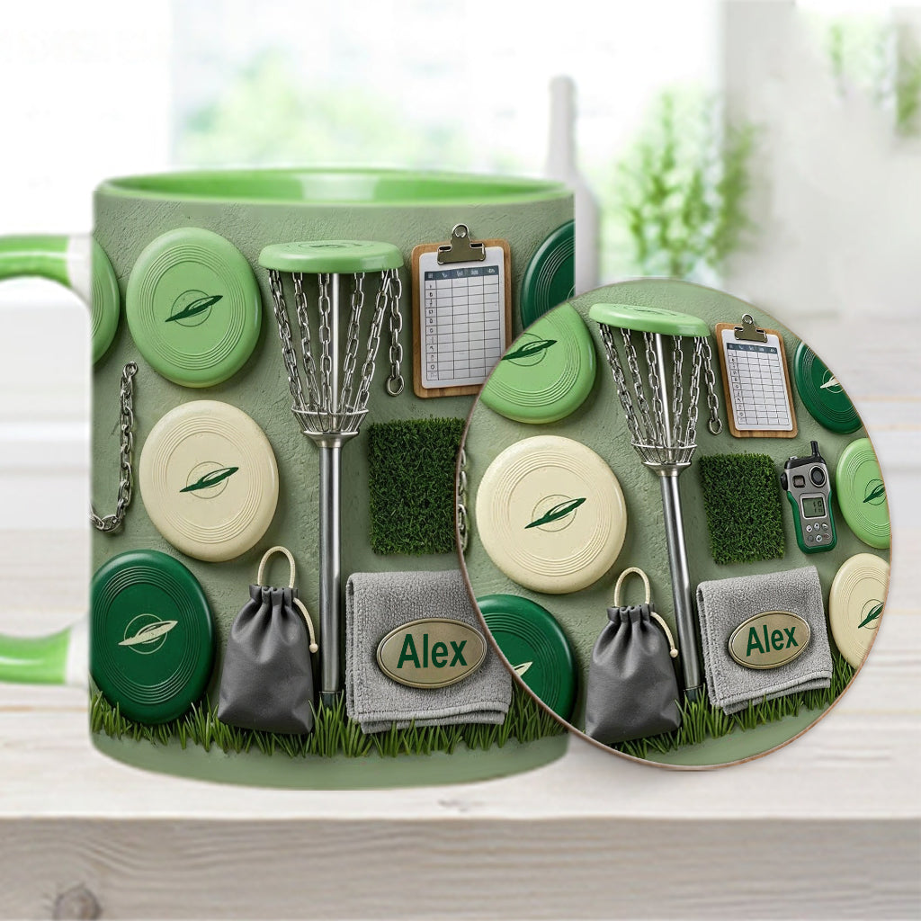 Love Disc Golf - Personalized Disc Golf Accent Mug & Coaster