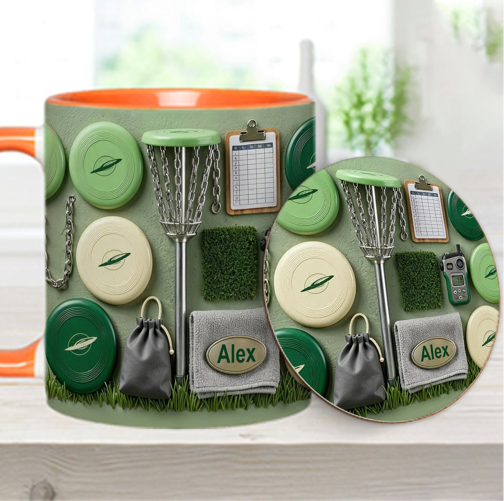 Love Disc Golf - Personalized Disc Golf Accent Mug & Coaster