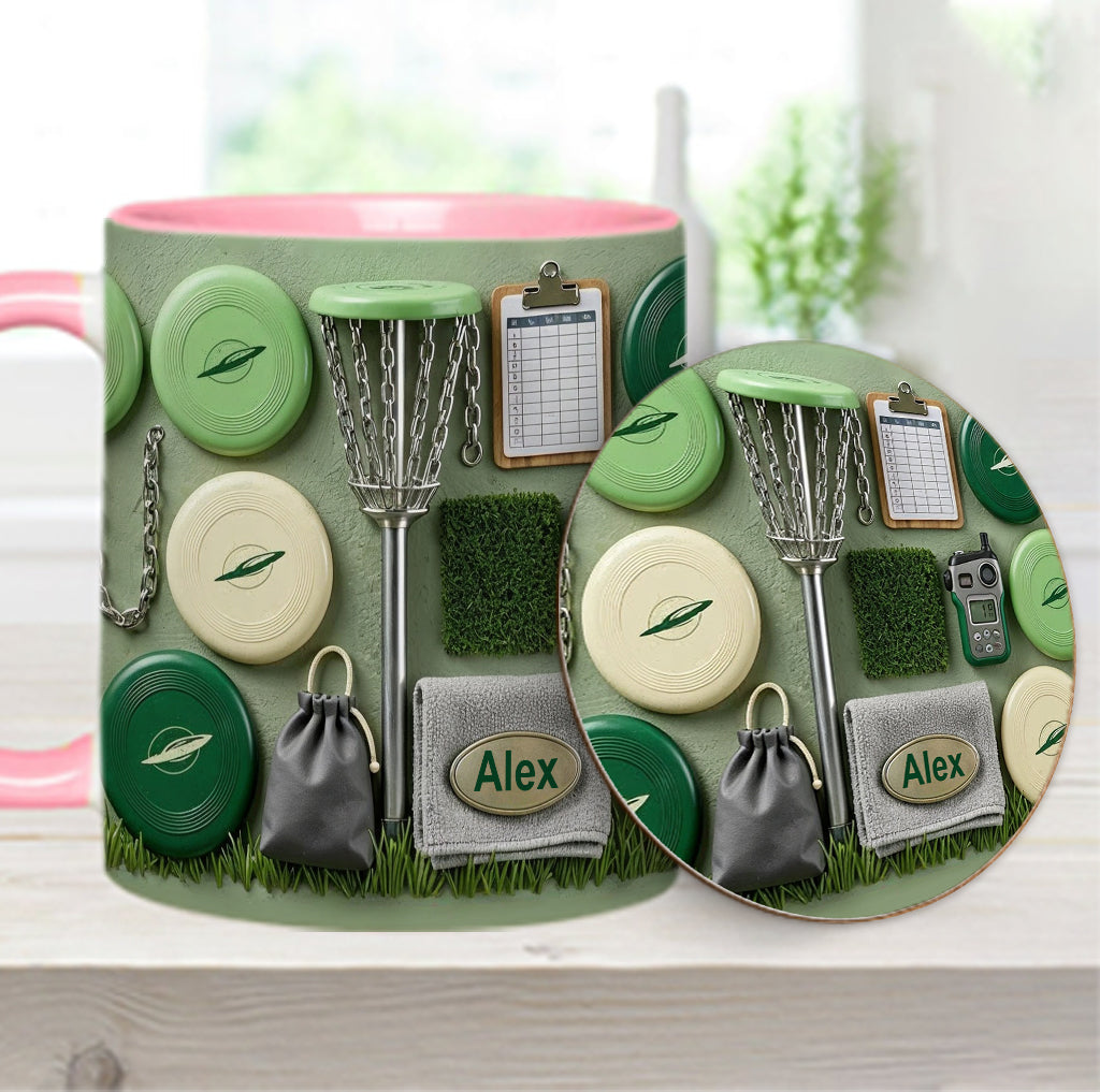 Love Disc Golf - Personalized Disc Golf Accent Mug & Coaster