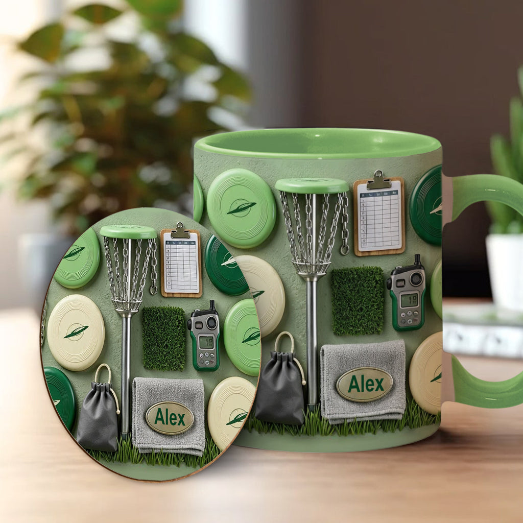 Love Disc Golf - Personalized Disc Golf Accent Mug & Coaster