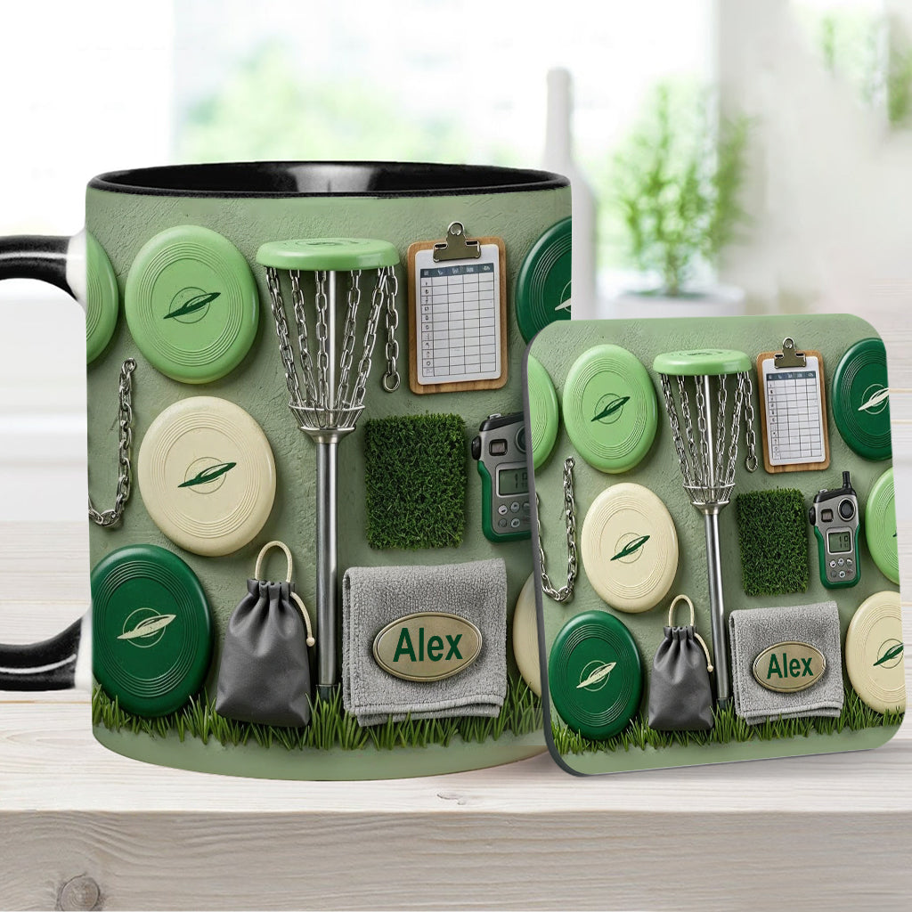Love Disc Golf - Personalized Disc Golf Accent Mug & Coaster