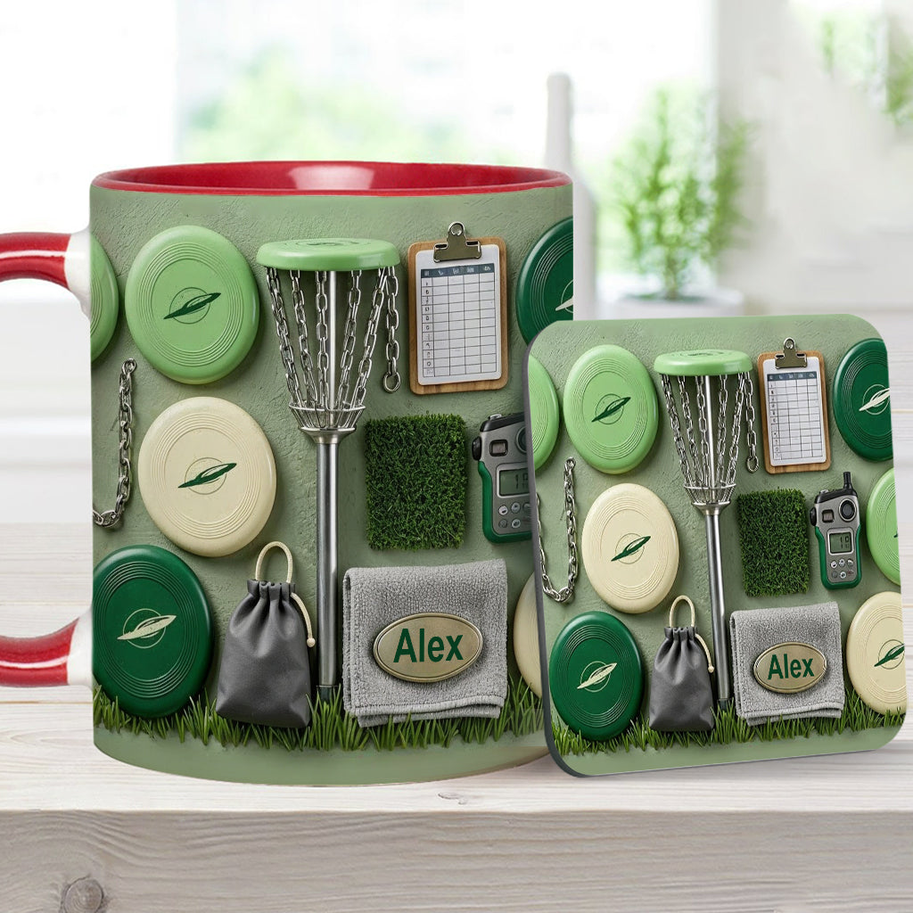 Love Disc Golf - Personalized Disc Golf Accent Mug & Coaster