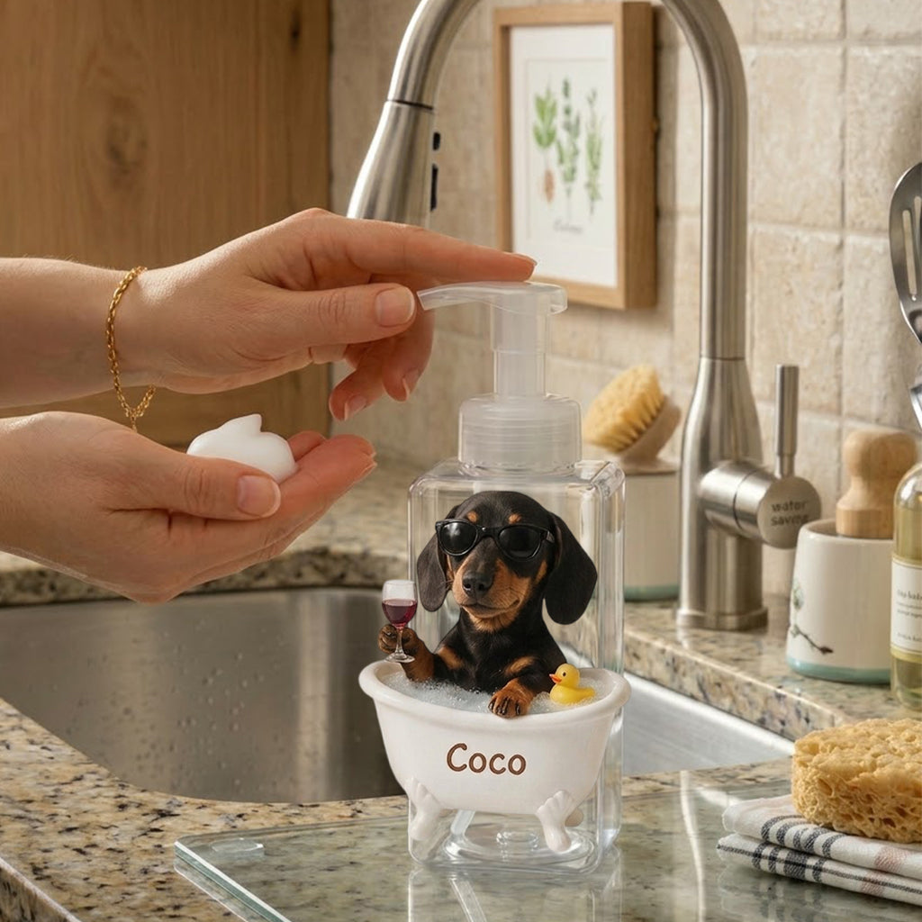 Bathroom Set - Personalized Dog Pump Dispenser