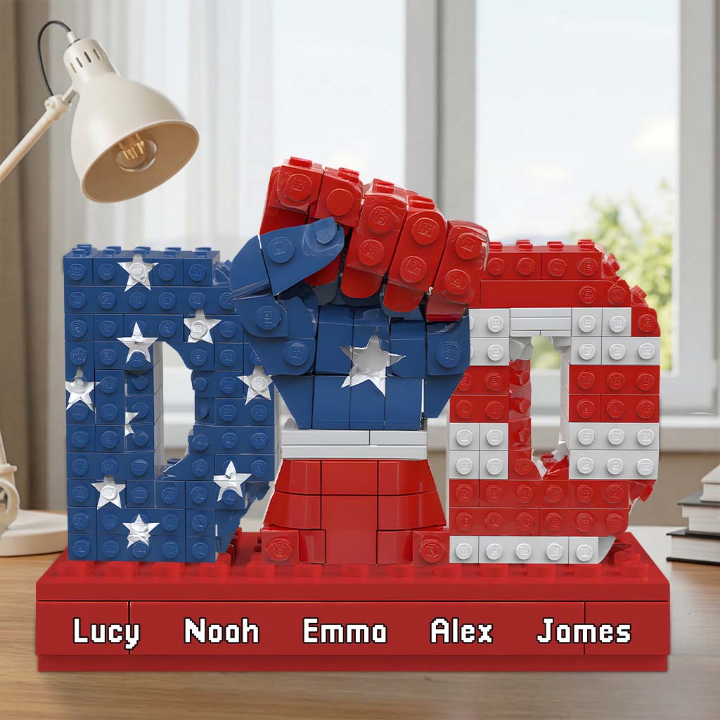 Strong Dad Fist - Personalized Father Custom Shaped Acrylic Plaque