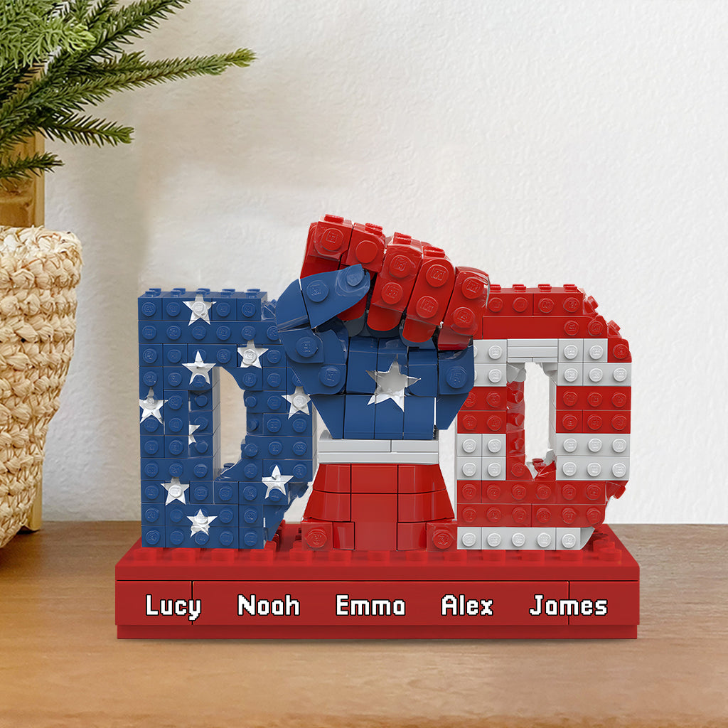 Strong Dad Fist - Personalized Father Custom Shaped Acrylic Plaque