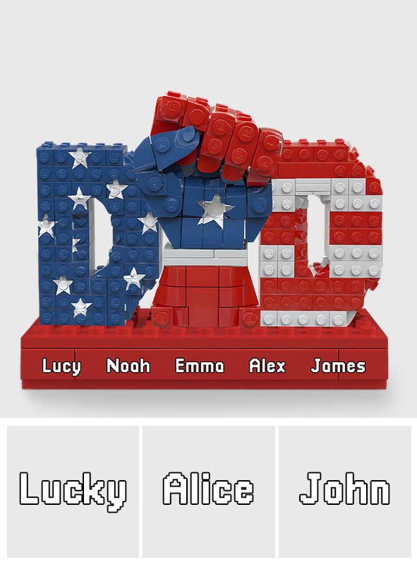 Strong Dad Fist - Personalized Father Custom Shaped Acrylic Plaque