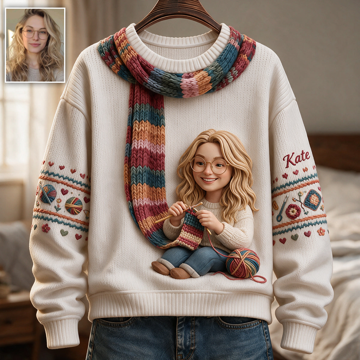 I'm Crocheting - Personalized Crocheting Ugly Sweater