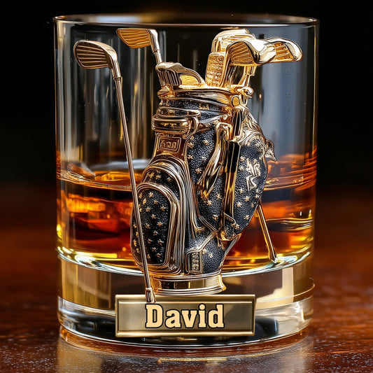 Look For Balls - Personalized Golf Whiskey Glass