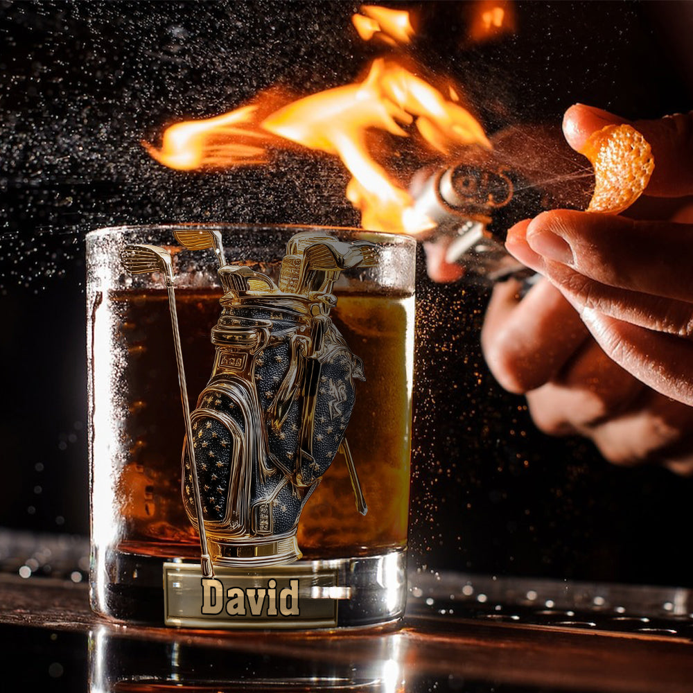 Look For Balls - Personalized Golf Whiskey Glass