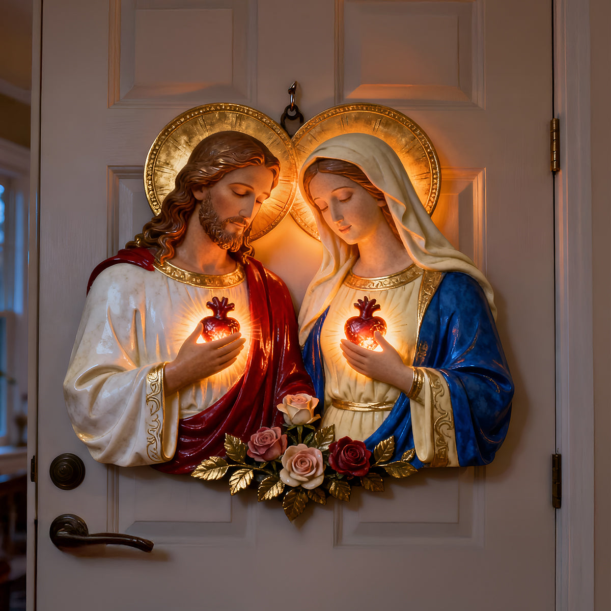 Sacred Hearts Christian - Personalized Christian LED Light Acrylic Sign