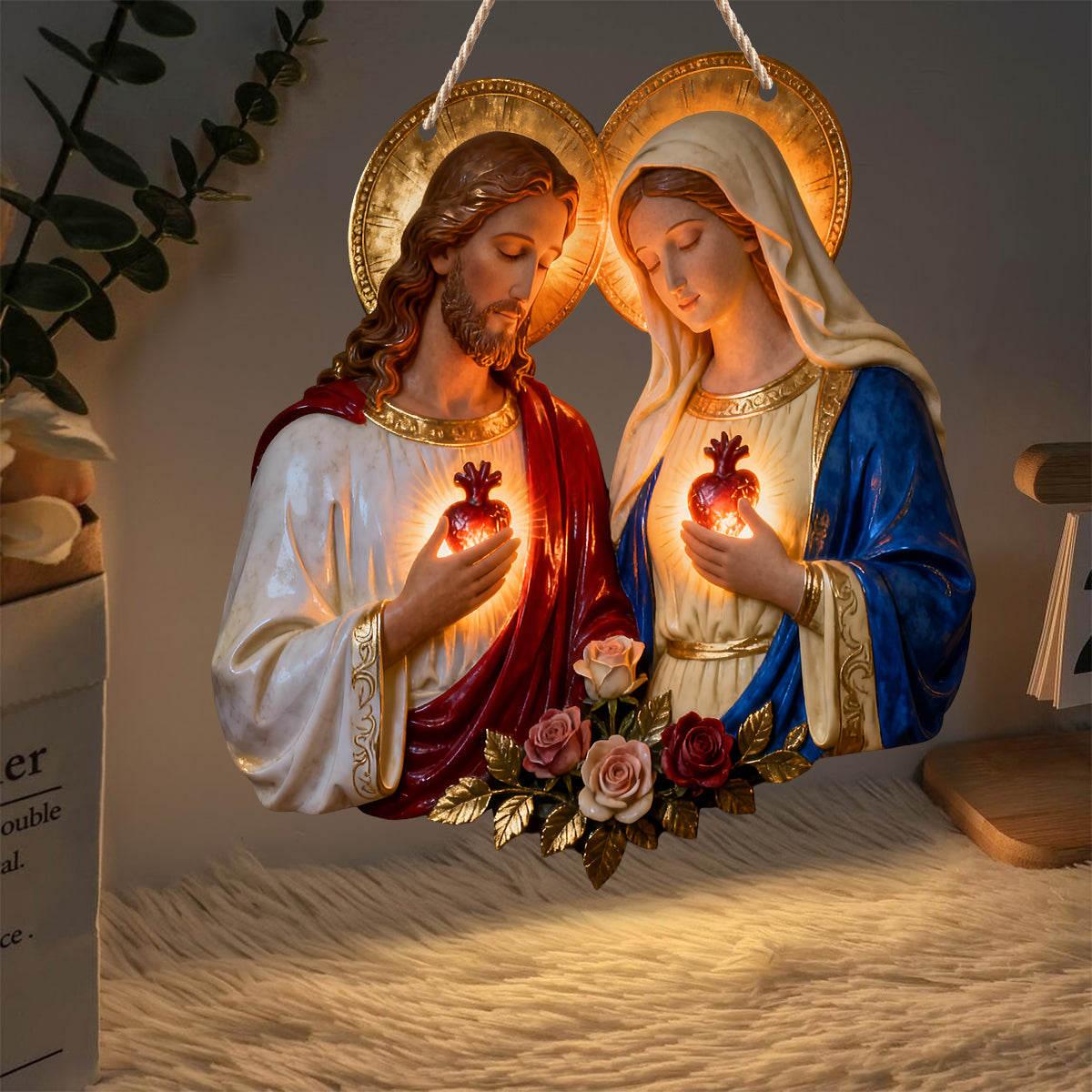 Sacred Hearts Christian - Personalized Christian LED Light Acrylic Sign