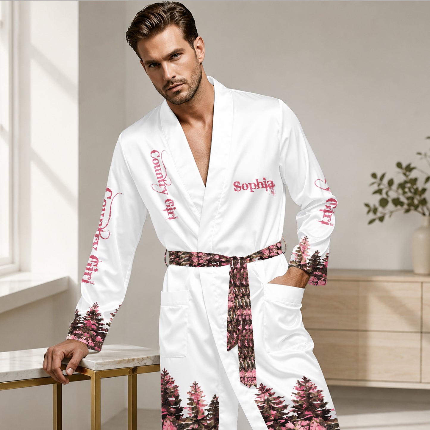 Country Girl - Personalized Hunting Satin Robe