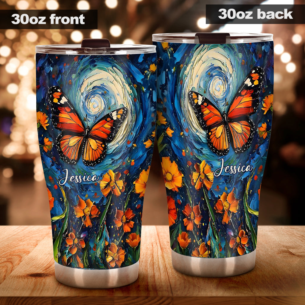 Dreamy Butterfly - Personalized Butterfly Tumbler