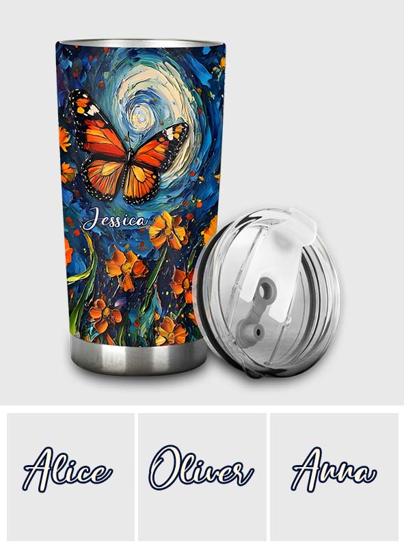 Dreamy Butterfly - Personalized Butterfly Tumbler