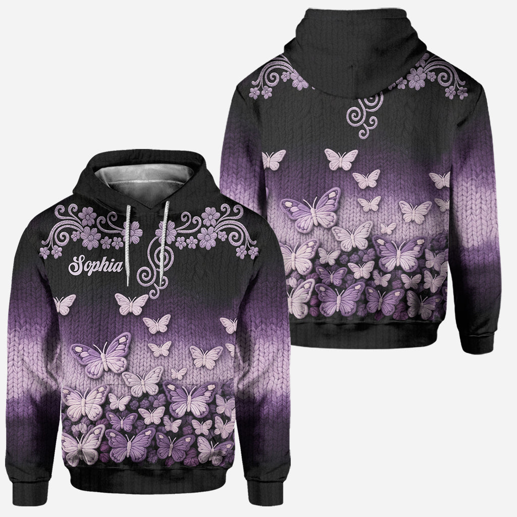 Beautiful Butterflies - Personalized Butterfly Hoodie and Leggings