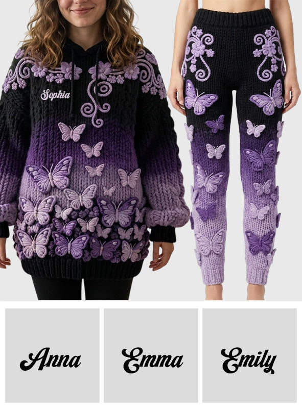 Beautiful Butterflies - Personalized Butterfly Hoodie and Leggings