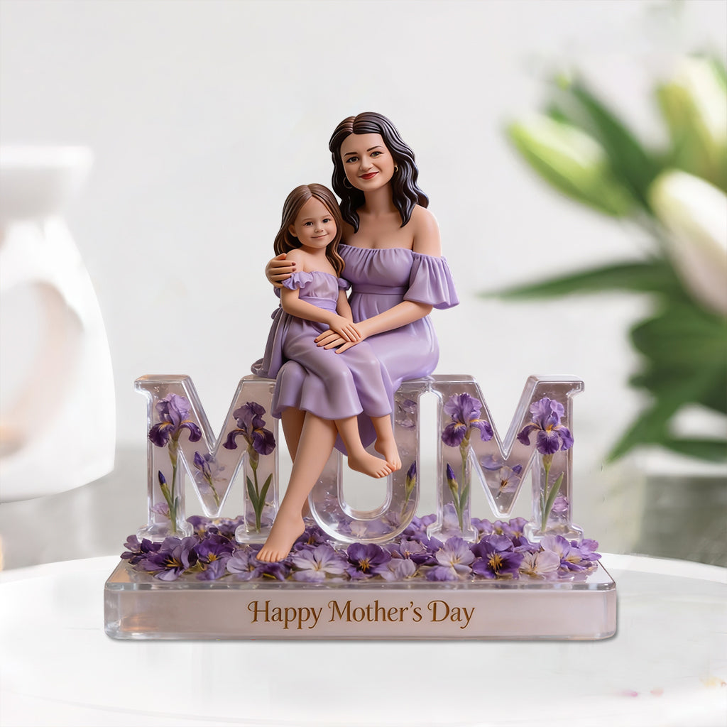 Custom Any Photo Perfect Gift For Mom, Grandma - Personalized Mother Custom Shaped Acrylic Plaque