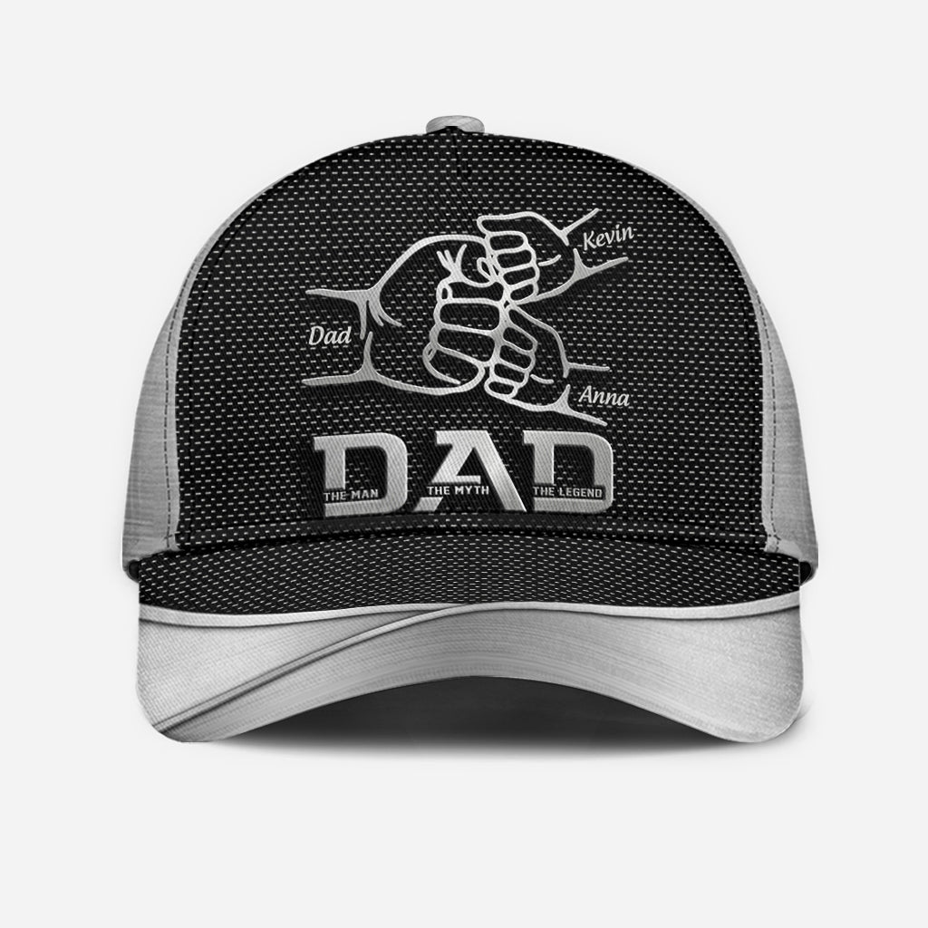 Dad The Man The Myth The Legend First Bump - Personalized Father Classic Cap