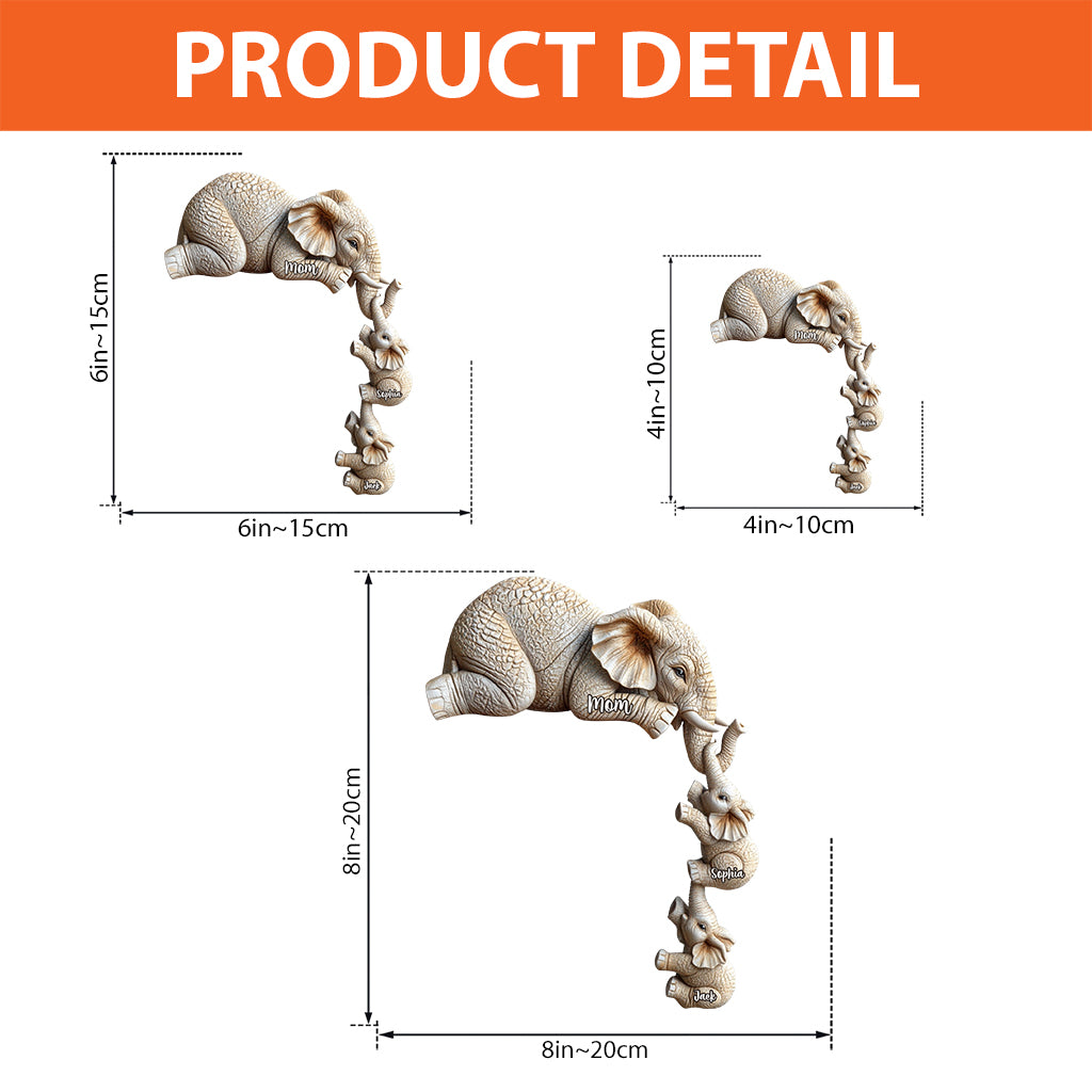 Elephant Motherhood - Personalized Elephant Custom Shaped Acrylic Plaque