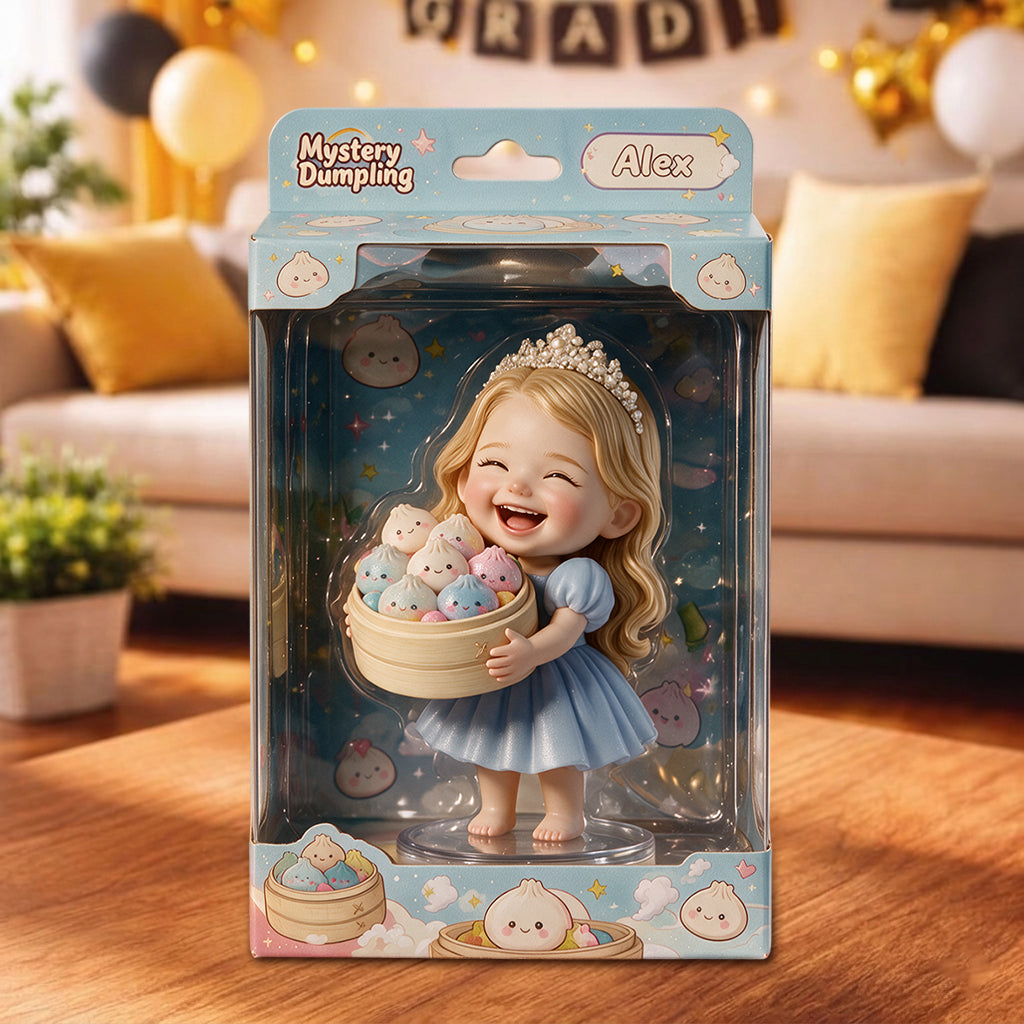 Funny Mystery Dumpling Gift For Kid - Personalized Kid Acrylic Display Box