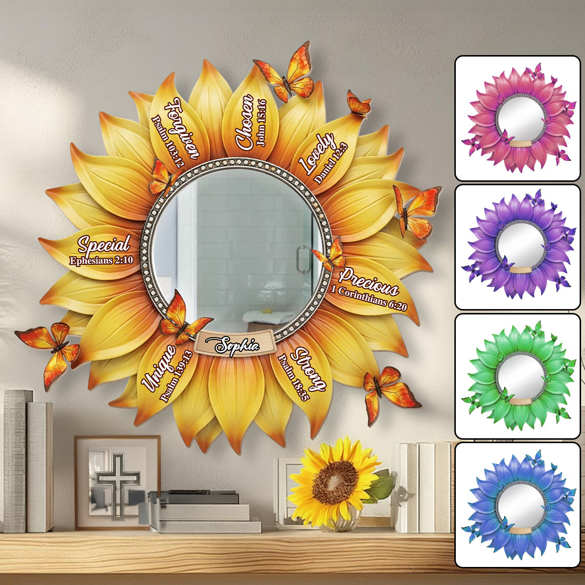 God Says I Am - Personalized Christian Wall Hanging Mirror