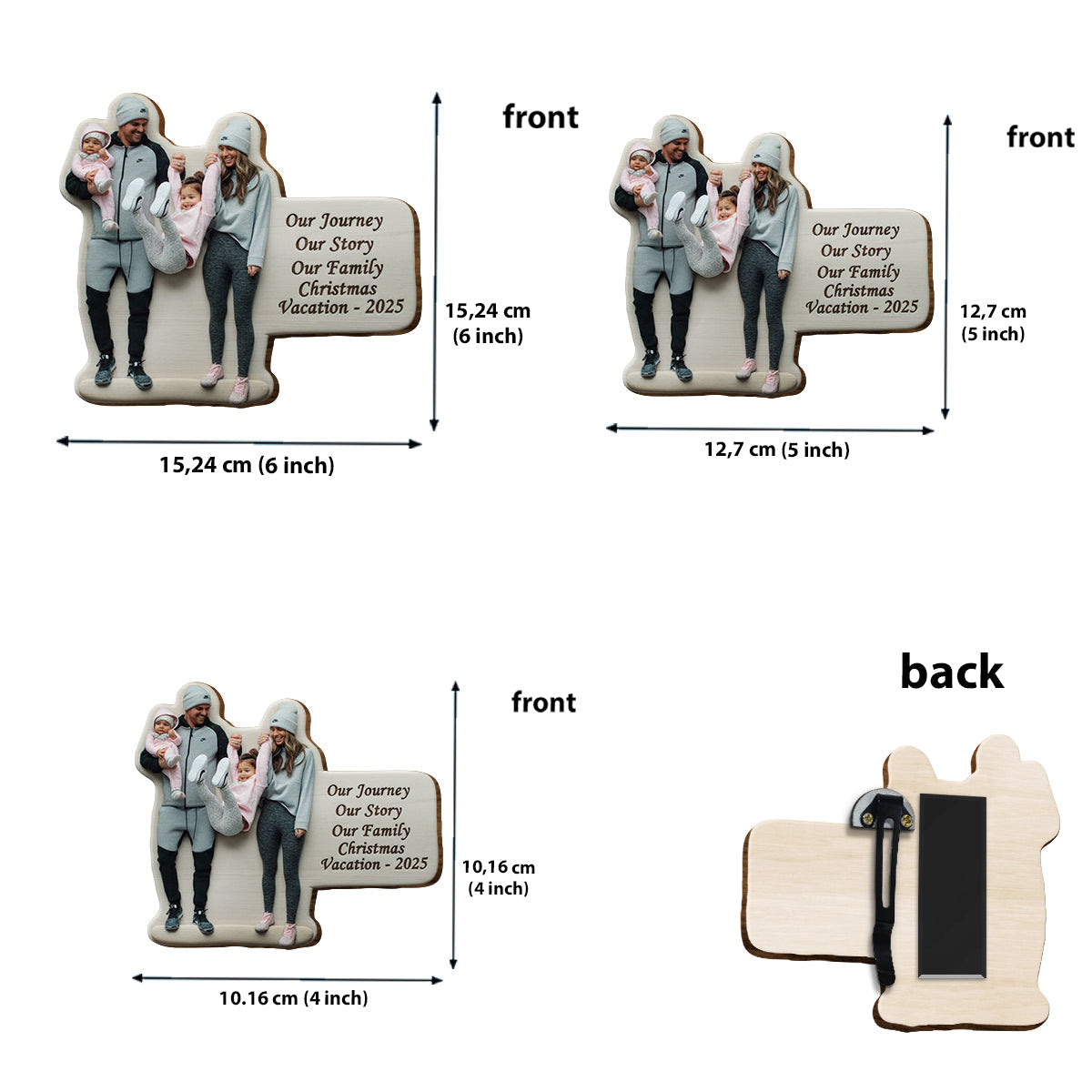 Custom Photo - Personalized Family Shaped Car Visor Clip