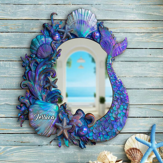 Ocean's Breath - Personalized Sea Lover Wall Hanging Mirror