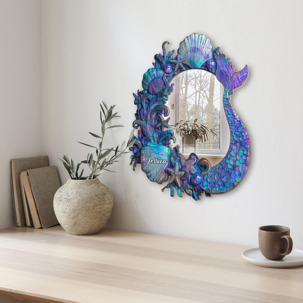 Ocean's Breath - Personalized Sea Lover Wall Hanging Mirror