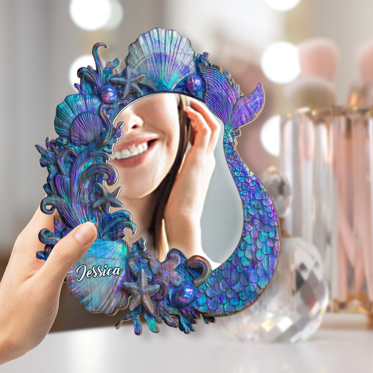 Ocean's Breath - Personalized Sea Lover Wall Hanging Mirror