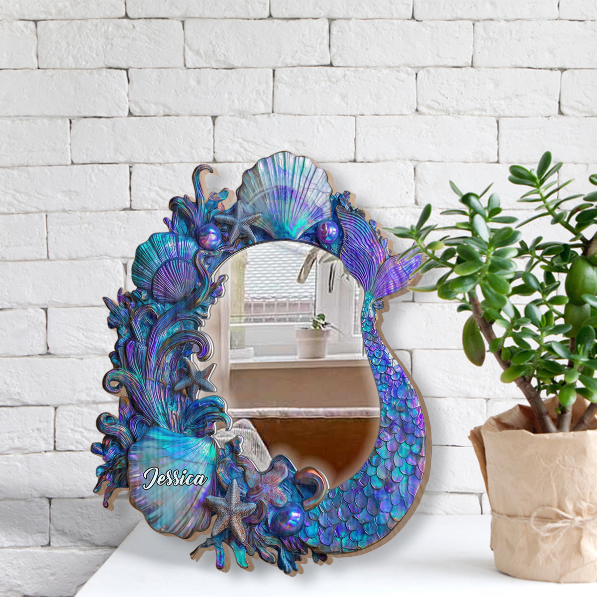 Ocean's Breath - Personalized Sea Lover Wall Hanging Mirror