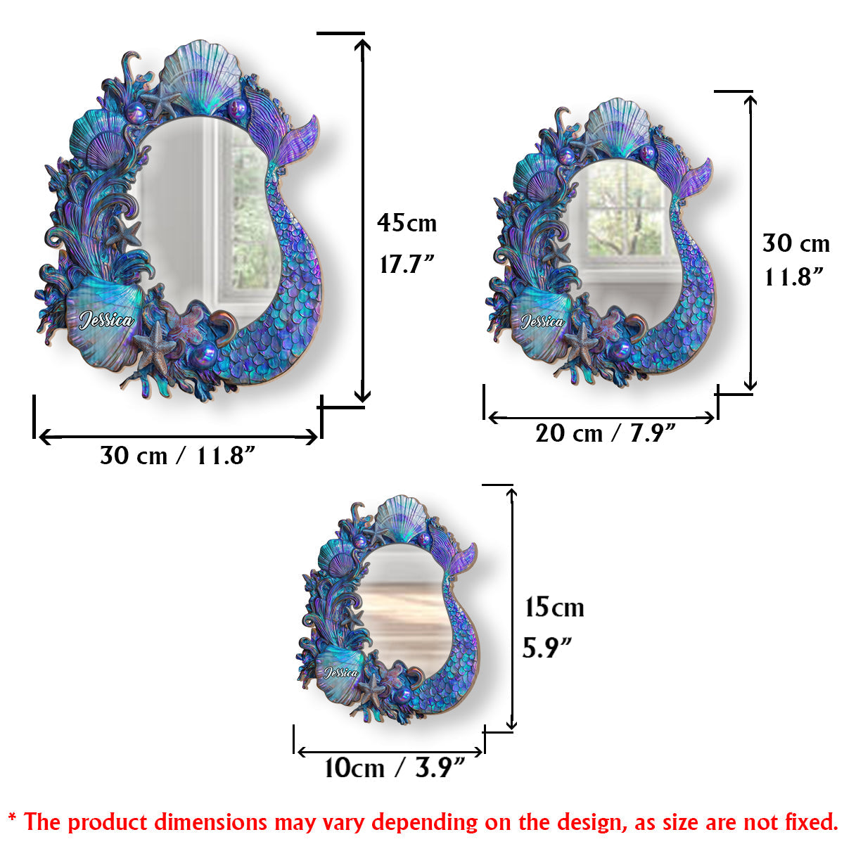 Ocean's Breath - Personalized Sea Lover Wall Hanging Mirror