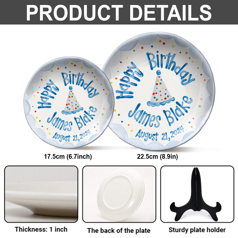 Birthday Gift - Personalized Birthday Ceramic Round Plate