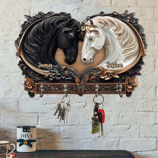 You & Me We Got This - Personalized Horse Custom Shaped Key Rack