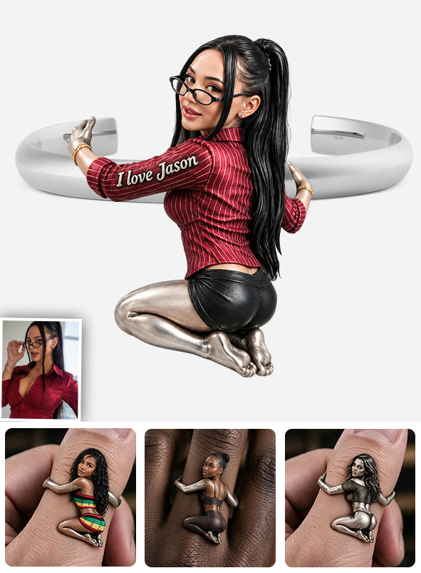 This Person Is Mine, Funny Couple Gift - Personalized Spicy Couple Adjustable Shaped Ring