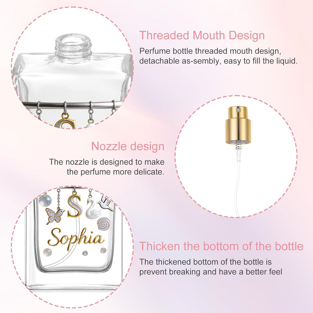 Enchantic Initial Letter Gift - Personalized Self Love Refillable Perfume Bottle