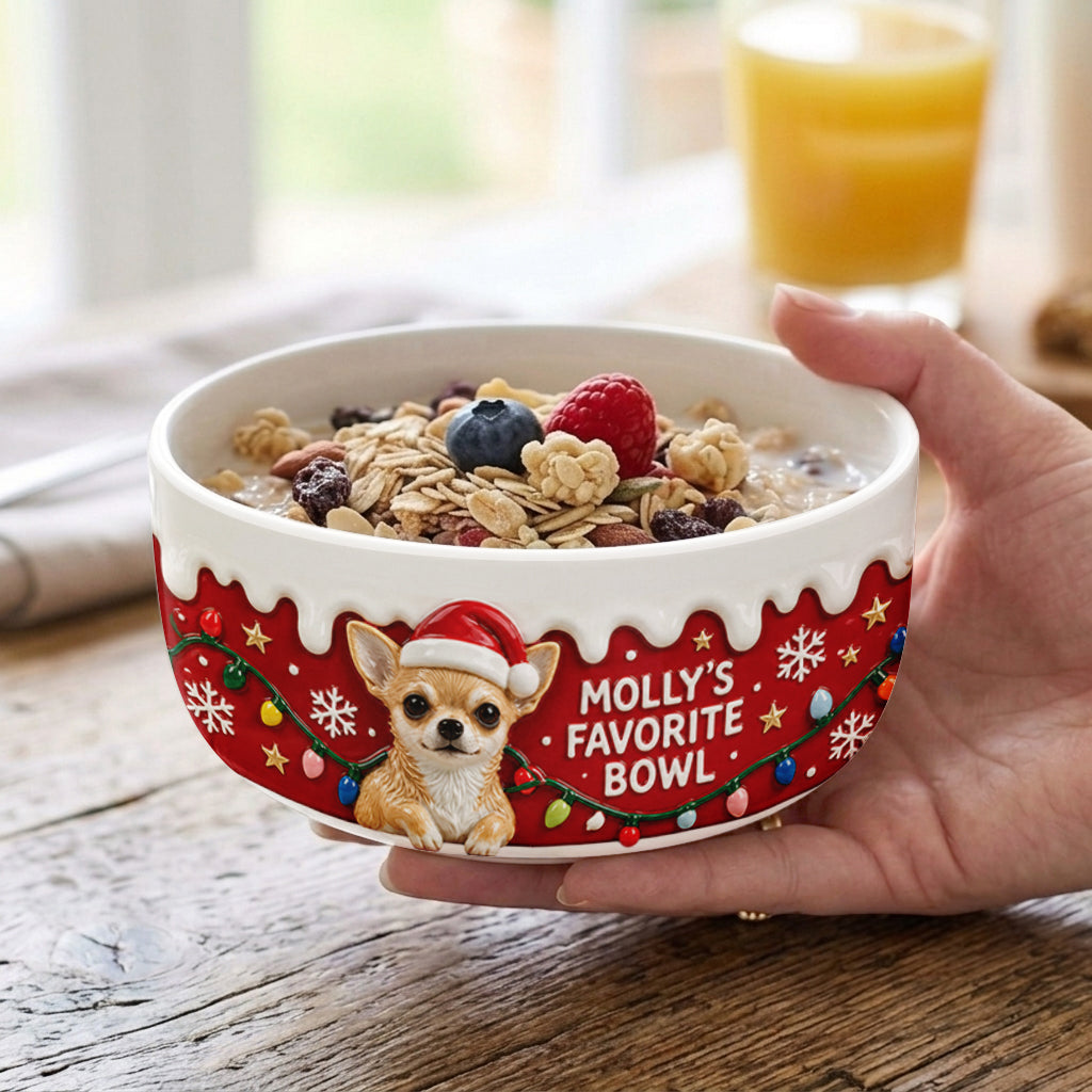 My Pet's Favorite Bowl - Personalized Dog Ceramic Bowl