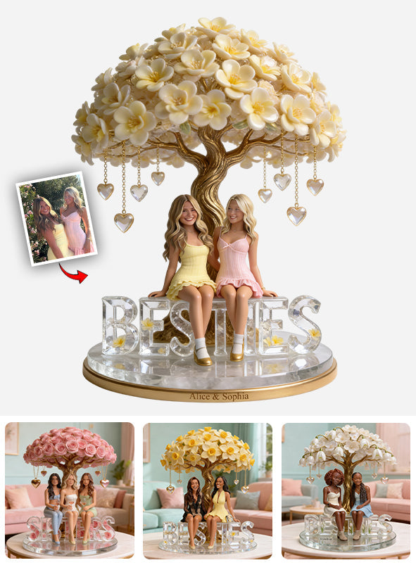 Besties Forever - Personalized Bestie Custom Shaped Acrylic Plaque