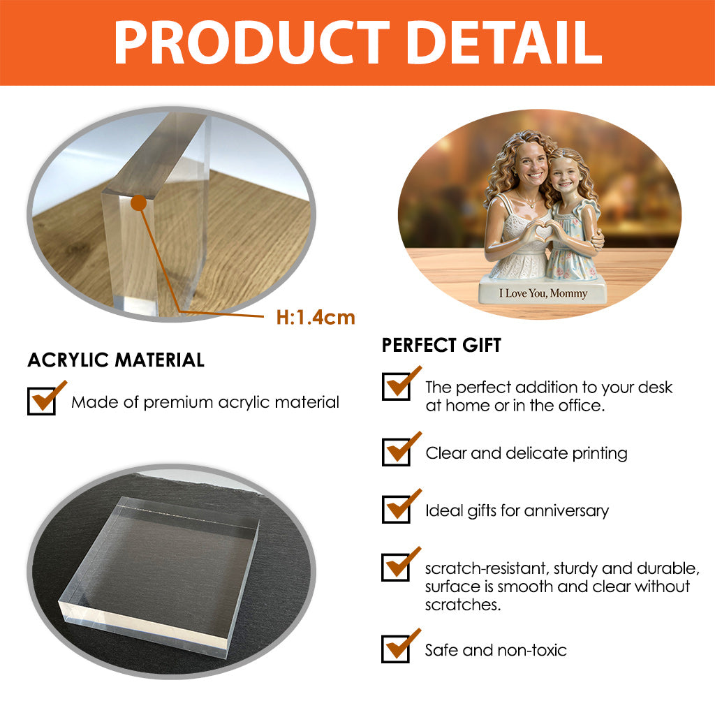 Perfect Gift For Her - Personalized Mother Custom Shaped Acrylic Plaque