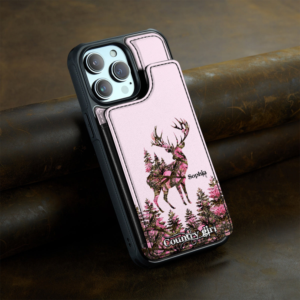 Country Girl - Personalized Hunting Fully Printed Wallet Phone Case
