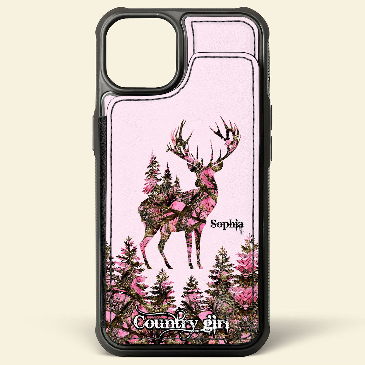 Country Girl - Personalized Hunting Fully Printed Wallet Phone Case