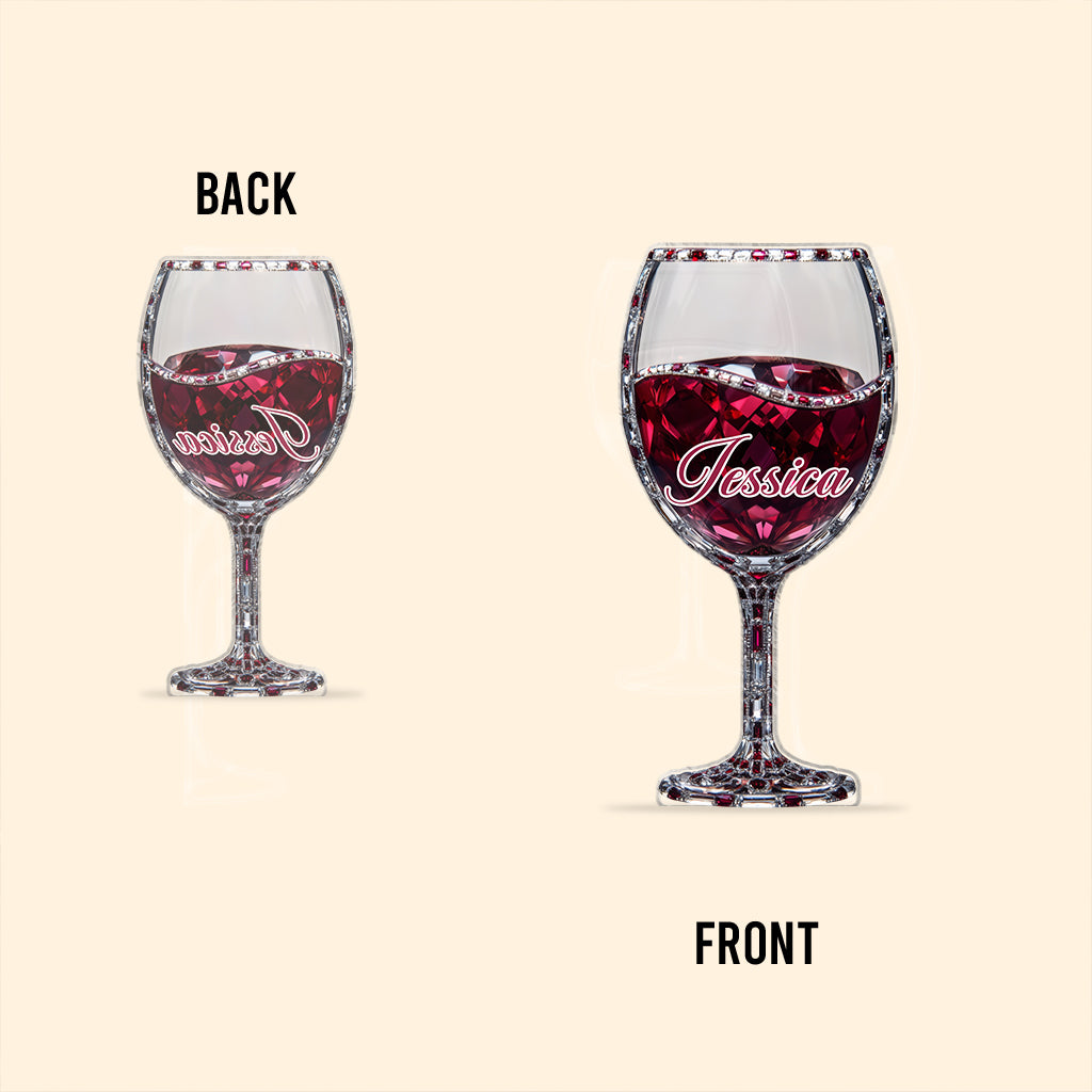 Just A Girl Who Loves Wine - Personalized Wine Custom Shaped Acrylic Plaque