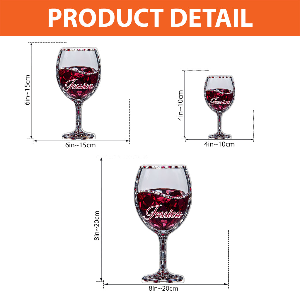 Just A Girl Who Loves Wine - Personalized Wine Custom Shaped Acrylic Plaque