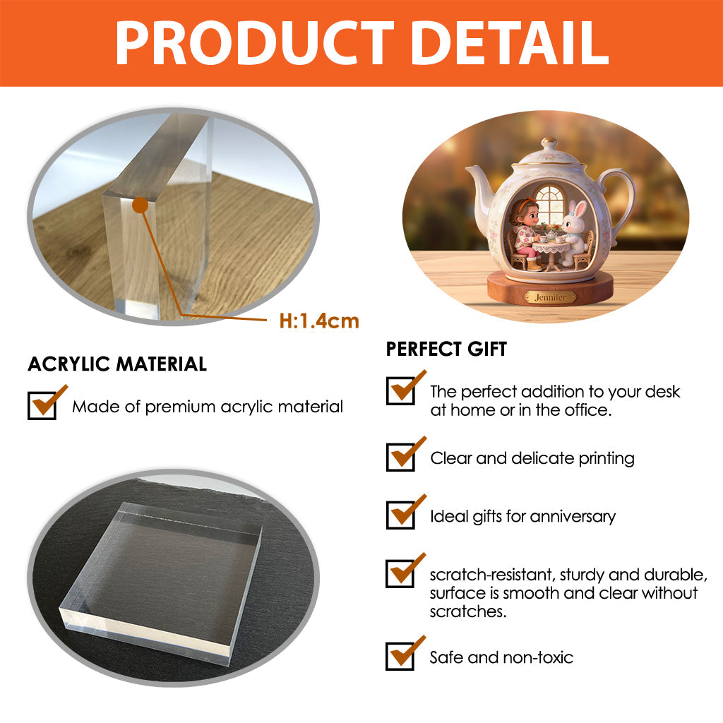 Custom Any Photo Best Easter Gift - Personalized Kid Custom Shaped Acrylic Plaque