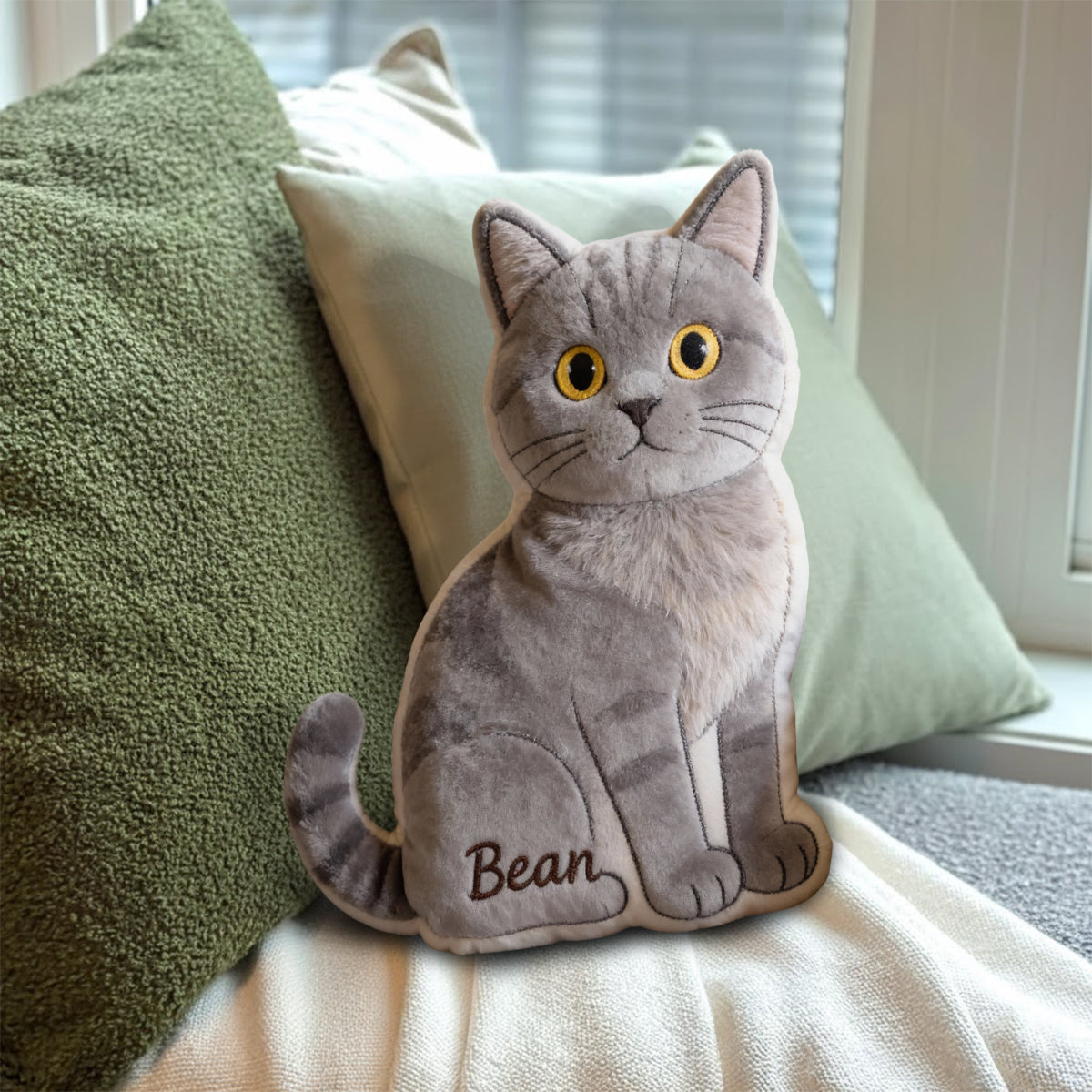 Custom Pet - Personalized Dog Faux Fur Shaped Pillow