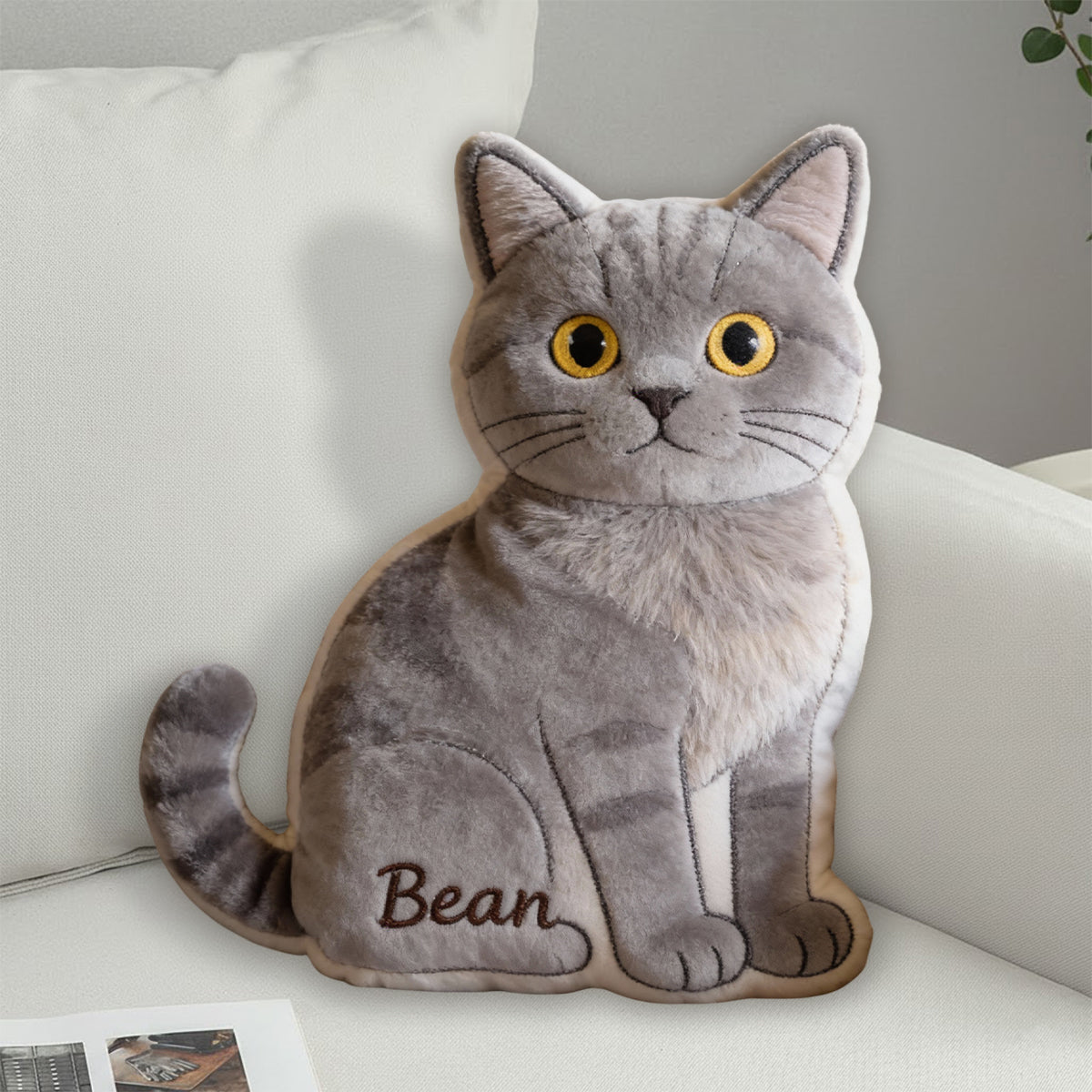 Custom Pet - Personalized Dog Faux Fur Shaped Pillow
