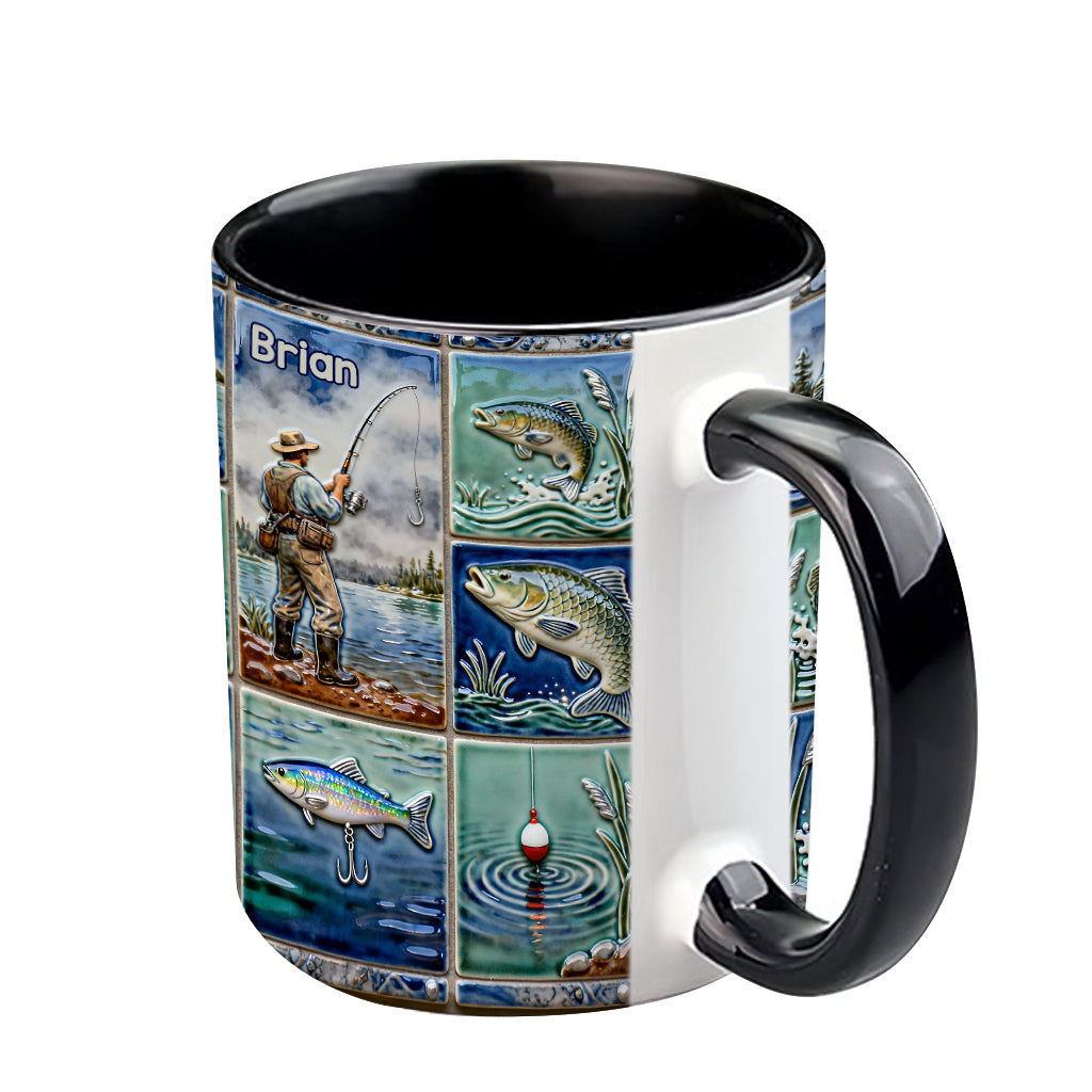 Love Fishing - Personalized Fishing Accent Mug
